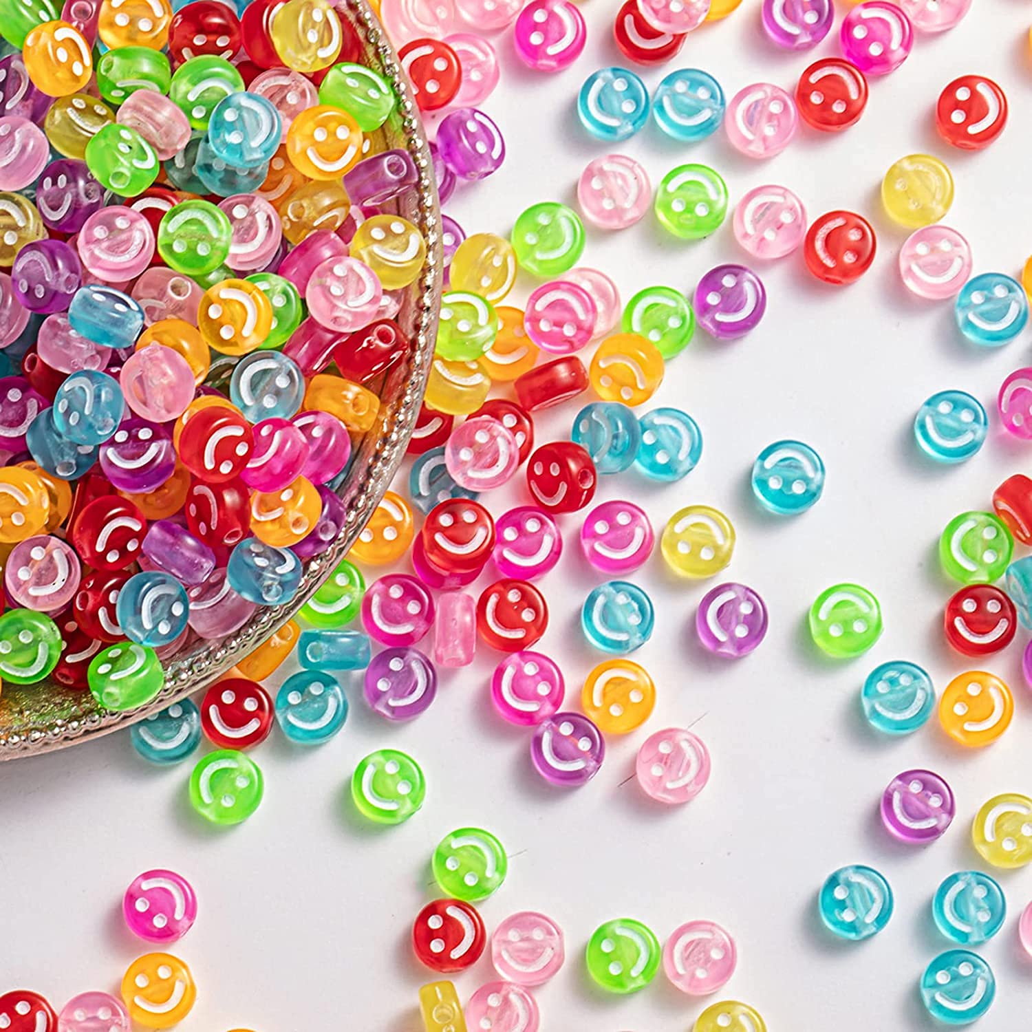 Smiley Beads Multi Crystal