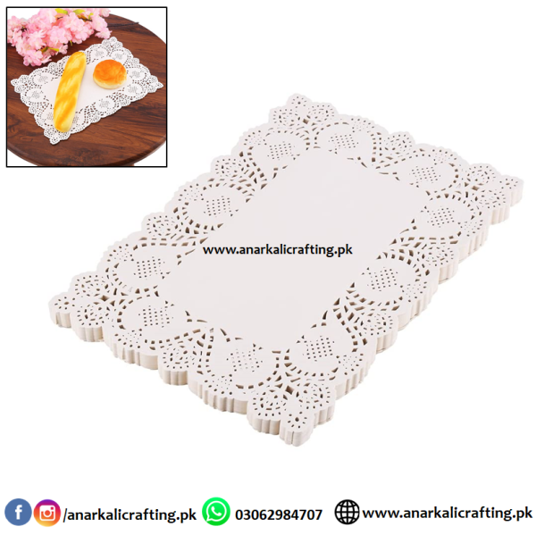 Paper Doilies Mat Rectangular (10 pcs)