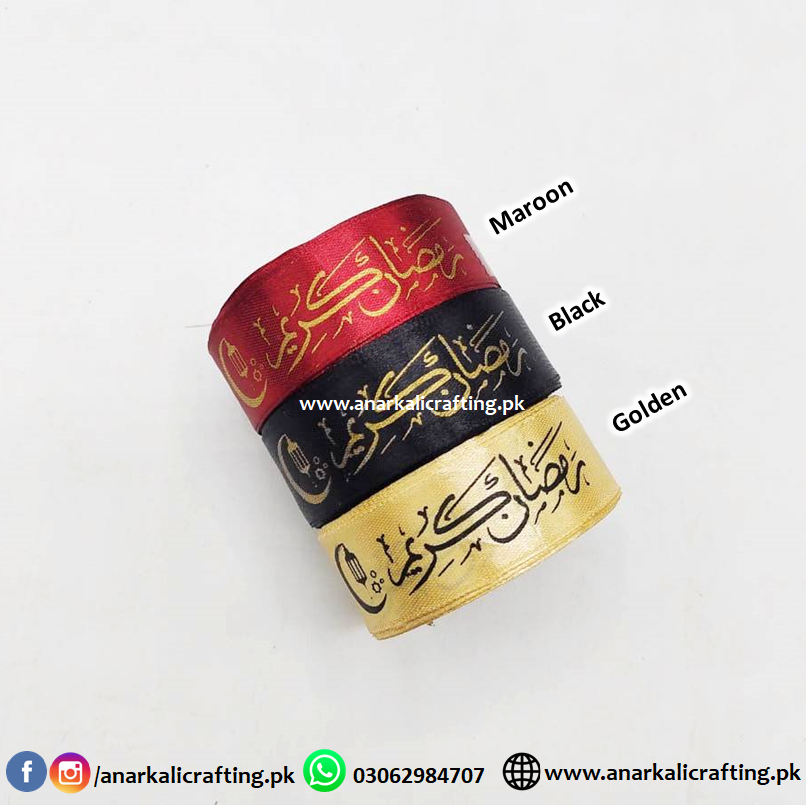 Ramadan Kareem Ribbon (Printed) – Anarkali Crafting