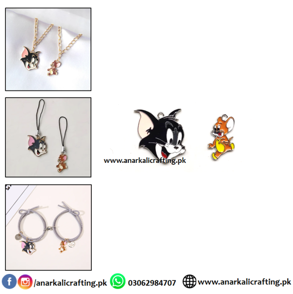 Enamel Charm Tom&Jerry (Pair)