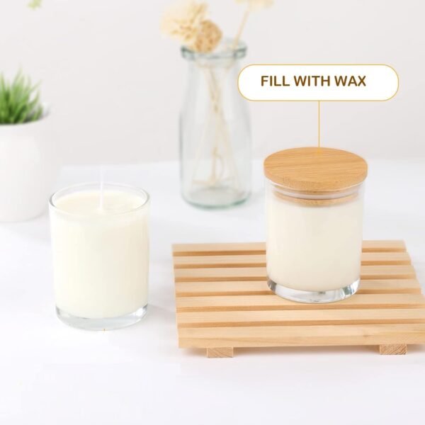 Glass Jar with Bamboo Lid (Set of 3) - Image 3