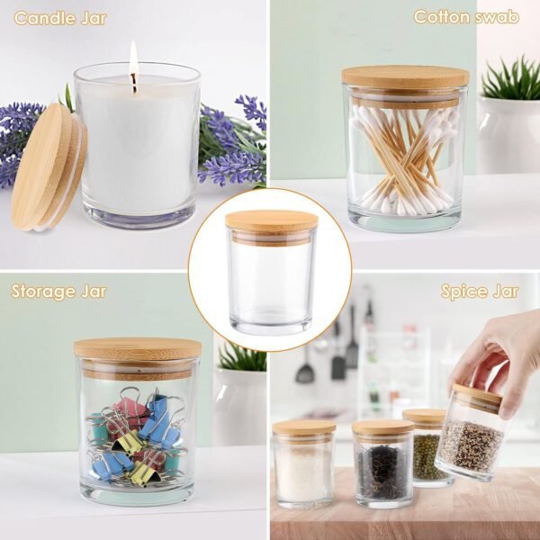 Glass Jar with Bamboo Lid (Set of 3)