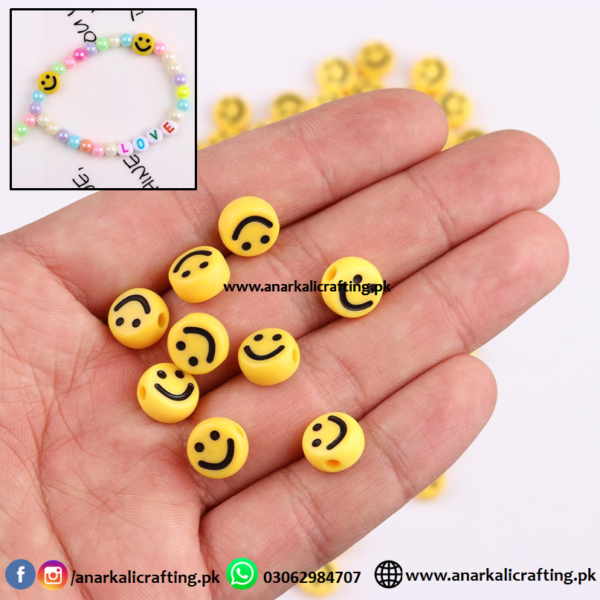 Smiley Beads Yellow