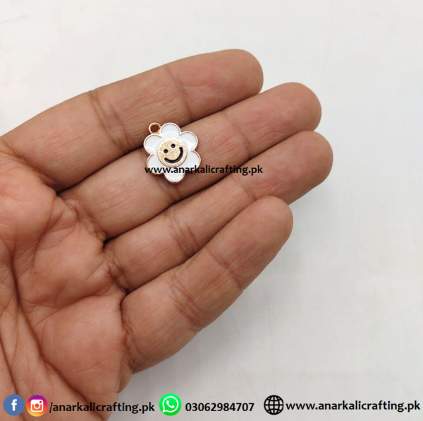 Enamel Charm Happy Flower