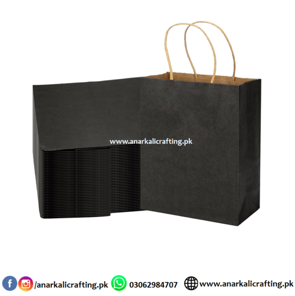 Paper Bags Black (12 Pcs)