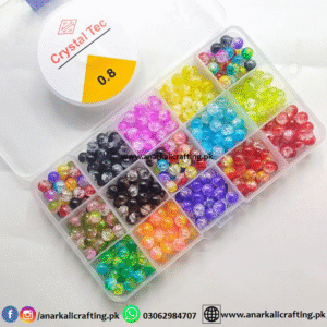 Box of Acrylic Crackle Beads (Dual Color)