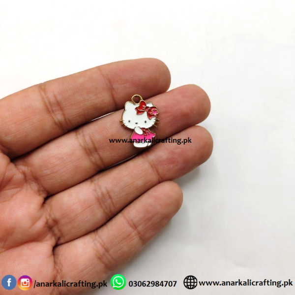 Enamel Charm Hello Kitty with Bow
