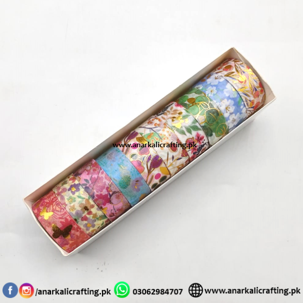 Foiled Floral Washi Tape Set