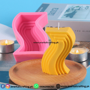 Candle Mold Wavy Pillar