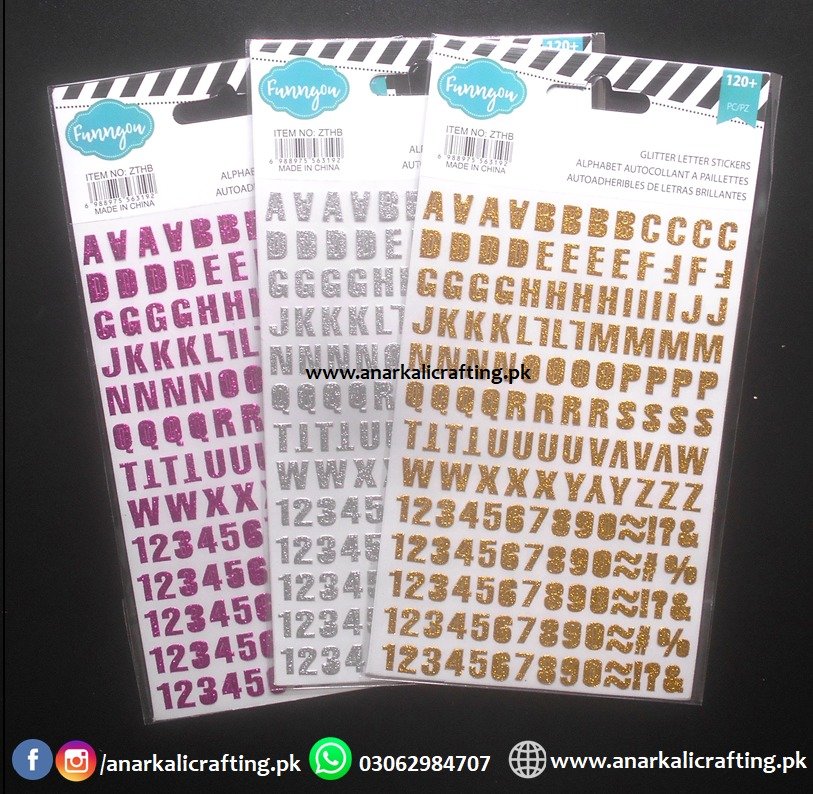 Alphabet Sticker Sheet (Shimmery)
