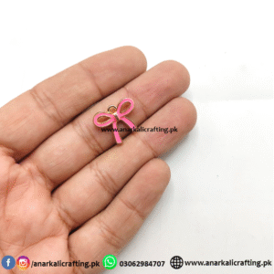 Enamel Charm Pink Bow