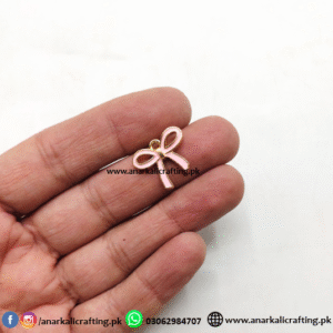 Enamel Charm Pink Bow
