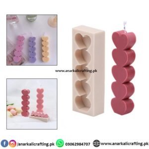 Candle Mold Connected Heart Big