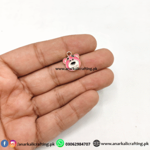 Enamel Charm Teddy Bear Face