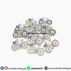Bicycle Wooden Buttons (10 Pcs)