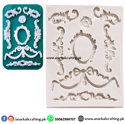 Motif/Border Mold I (For Clay, Fondant, Concrete)