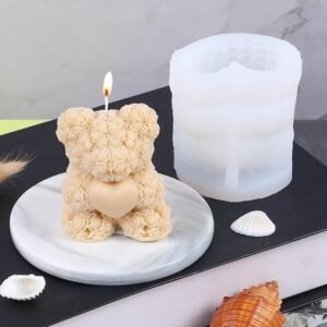 Candle Mold Rose Teddy Bear