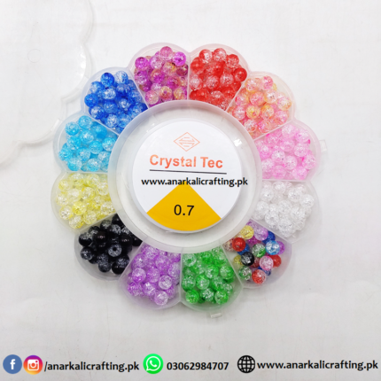 Box of Acrylic Crackle Beads (Dual Color)