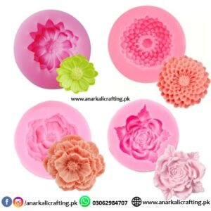 Floral Molds Set of 4 (for Candle, Clay, Fondant)