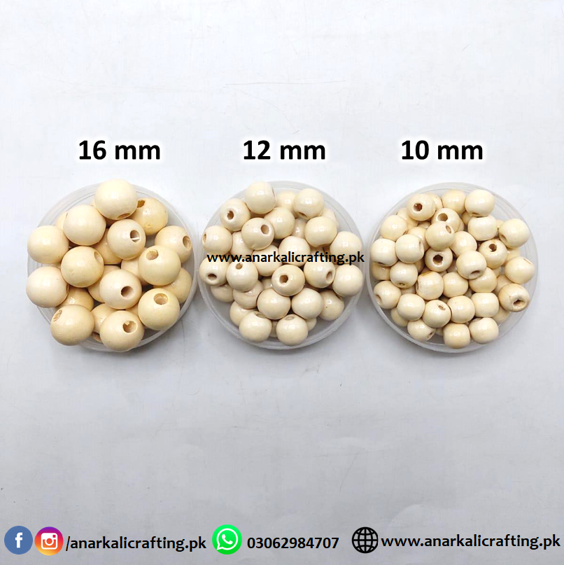 wooden beads small Wooden Beads Skin (Wide Hole) - Image 1