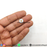 Enamel Charm White Daisy