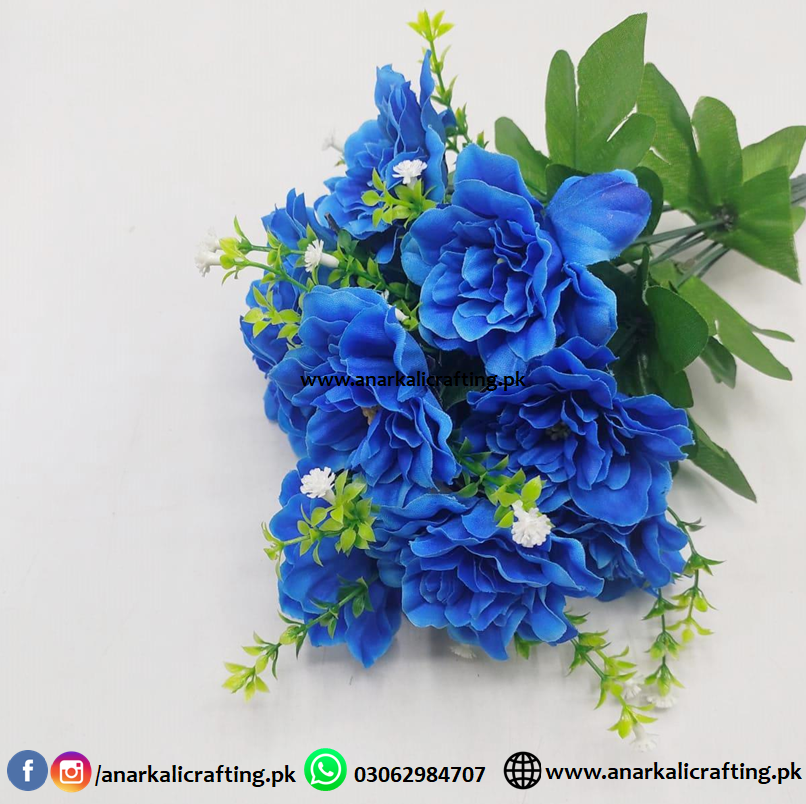 blue Bouquet Flower Bunch BF016 Dark Blue - Image 1