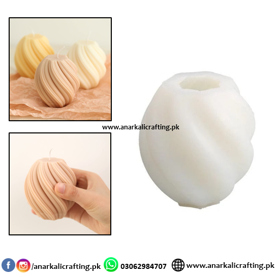 wave twisted candle final - Anarkali Crafting