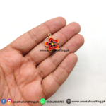 Enamel Charm Tri Color Flower