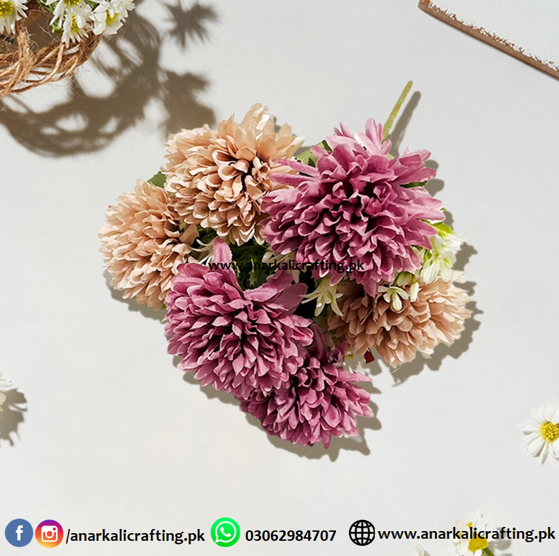 purple Bouquet Flower Bunch BF022 Lilac & Peach - Image 1