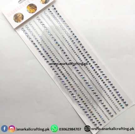 Sticky Silver Diamantes
