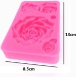 5 Cavity Big Roses Mold (for Clay, Fondant) - Image 2