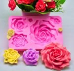 5 Cavity Big Roses Mold (for Clay, Fondant) - Image 3